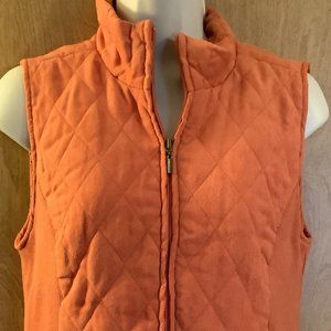 EUC Relatively Orange Quilted Vest  Size:  Small